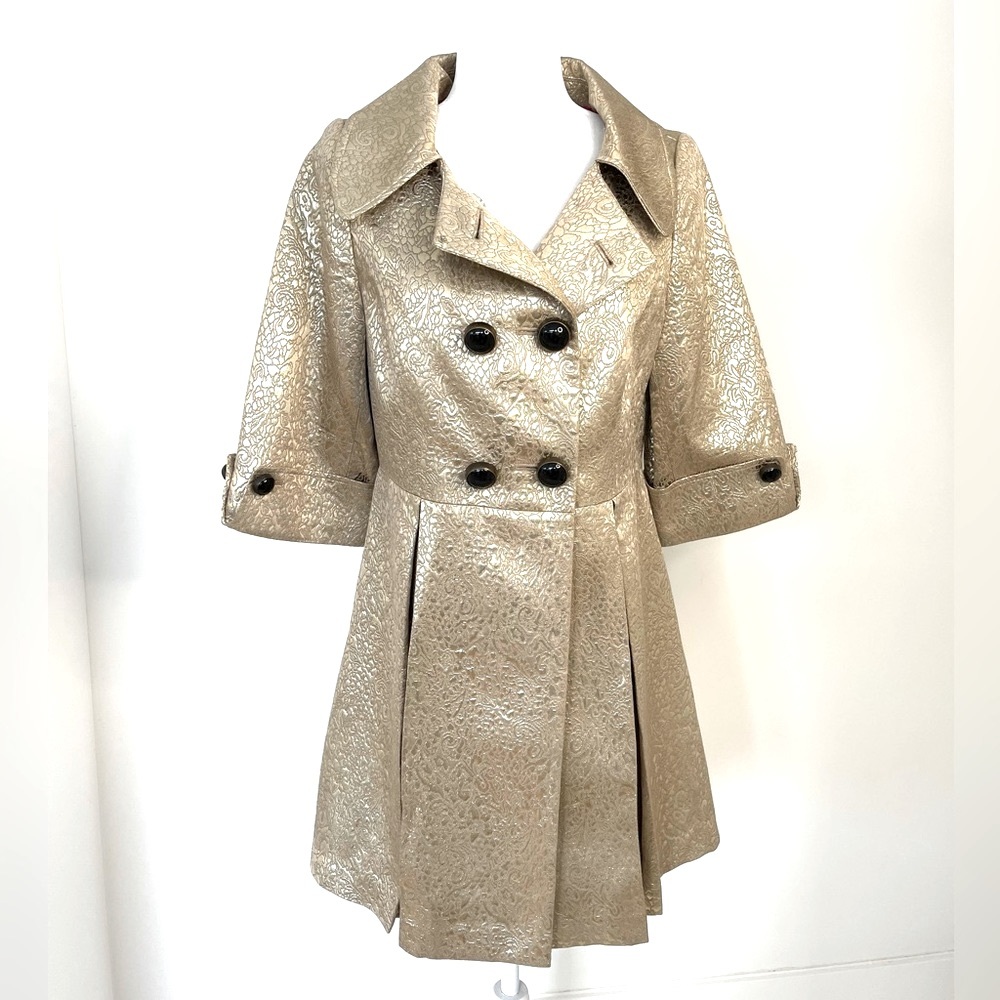 Classiques entier Gold Brocade Double Breasted Coat